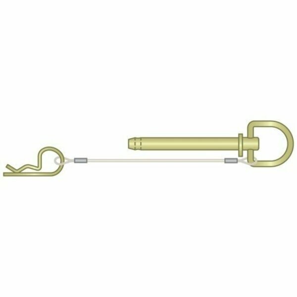 Hitch Pin 58 x 4 Rnd wLyrd  Clip, Itw Shakeproof, Mfr#: HPLN-0625-4000R/B